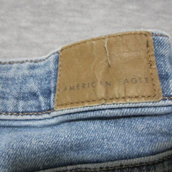 American Eagle Mom Jeans Women's Size 4R ( 26x27) Blue Mid-Rise Denim Stretch - Picture 11 of 16